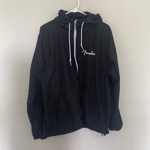 Fender black windbreaker. Size M